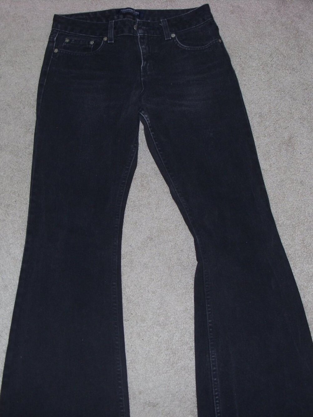 London Jean Premium Denim Women Jeans black size 4 30"x31" Flare